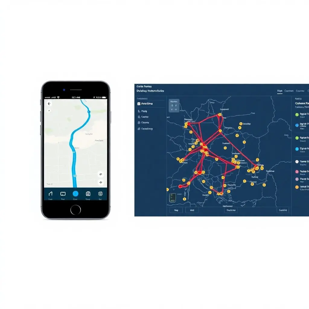 Comparison between GPS navigation and professional logistics route optimization