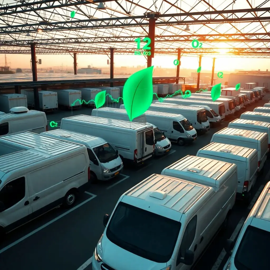 Green logistics — optimized delivery fleet reducing its carbon footprint